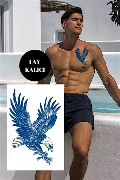 Kartal Sonradan Kararan Yarı Kalıcı Geçici Dövme Tattoo