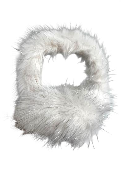 Krem Renk Simli Peluş Kulaklık