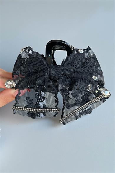 Siyah Renk Kelebek Figürlü Mandal Toka