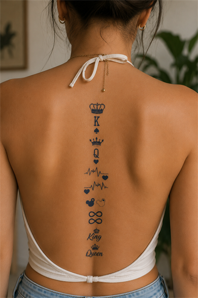 Çoklu Karışık Sonradan Kararan Yarı Kalıcı Geçici Dövme Tattoo