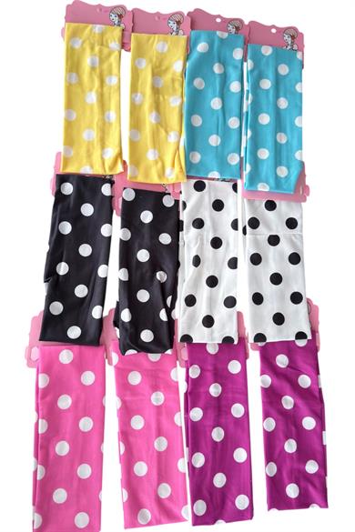 12li Karışık Renk Puantiyeli Saç Bandı