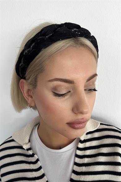 Siyah Renk Taş Detaylı Taç