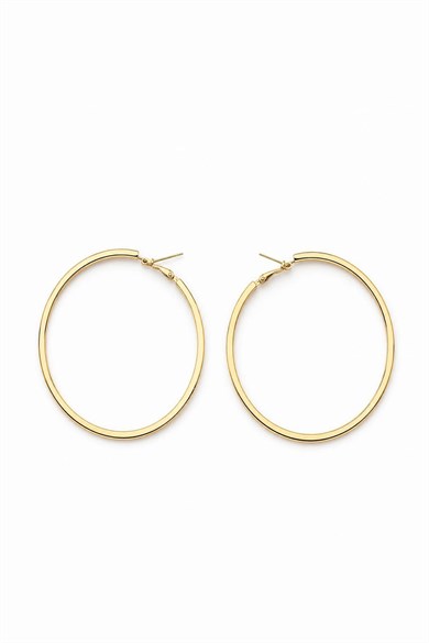 Altın Renk Halka Küpe  60Mm (Çift)                       