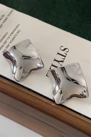 Gümüş Renk Çelik Küpe (Çift)