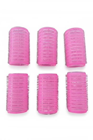 Fuşya Renk 6lı Küçük Boy Bigudi Set