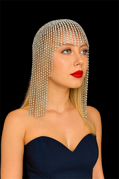 Altın Renk Taş Detaylı Saç Aksesuarı/Kına Aksesuarı