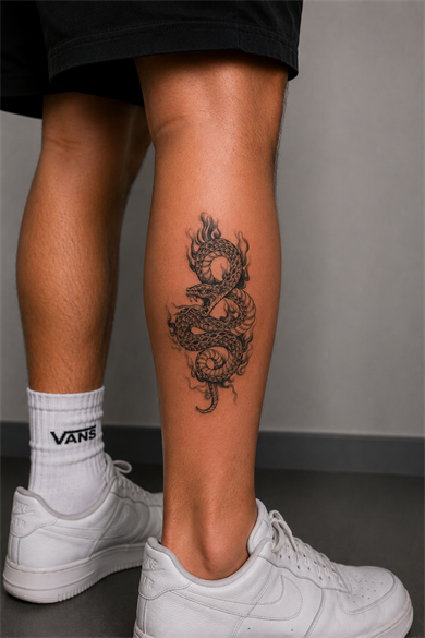 Yılan Geçici Dövme Tattoo