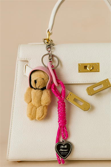 Karışık Renk Ayıcık Figürlü Çanta Charm/ Anahtarlık