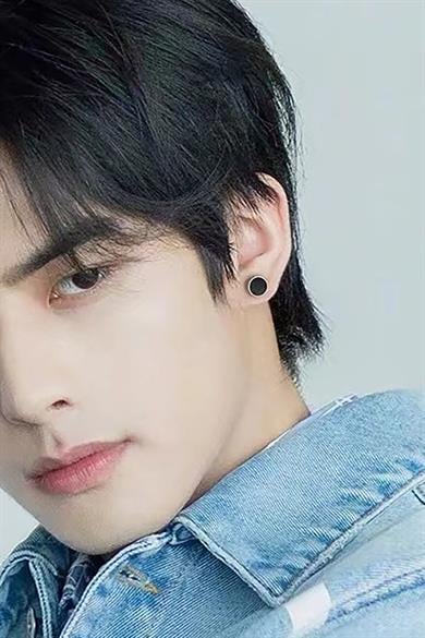 Gümüş Renk Taş Detaylı Unisex Küpe (Çift)