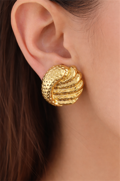 Altın Renk Çelik Küpe (Çift)