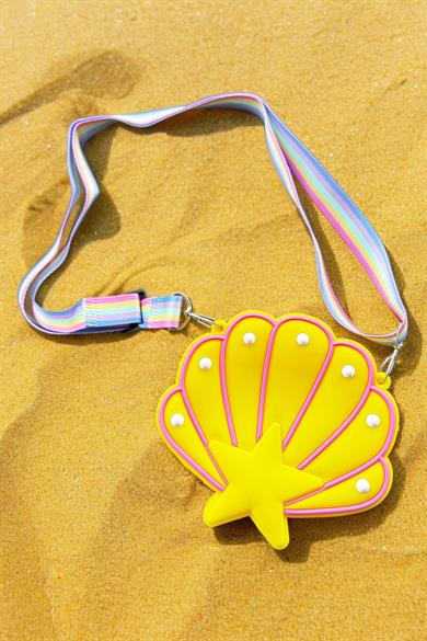 Sarı Renk Deniz Kabuğu Figürlü Çocuk Çanta