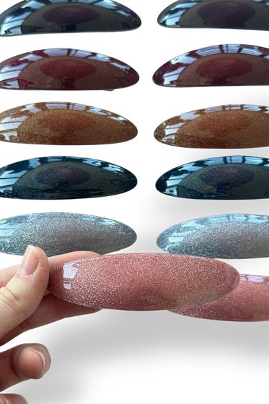 12li Karışık Renk Simli Otomat Toka Set