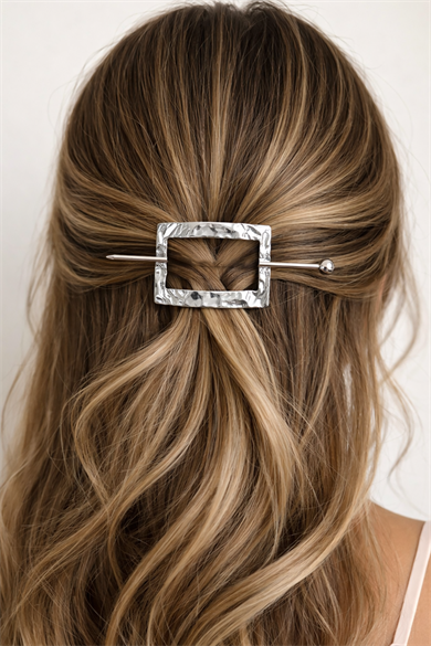 Gümüş Renk Metal Topuz Tokası