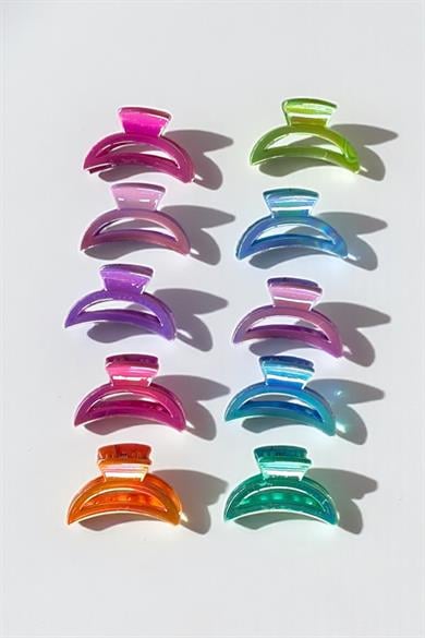 10lu Karışık Renk Mini Mandal Toka Set