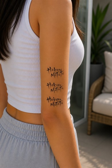 Yazılı Mini Dövme Geçici Tattoo