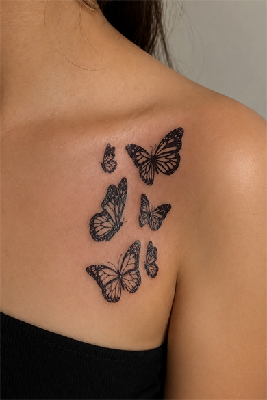 Geçici Kelebek Figürlü Mini Dövme Tattoo