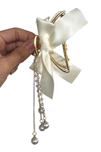 Altın Renk Kurdele Figürlü Sallantılı Metal Mandal Toka