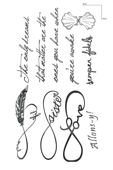 Realistic written and infinity tattoo tattoo