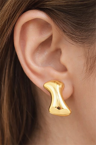 Altın Renk Çelik Küpe (Çift)