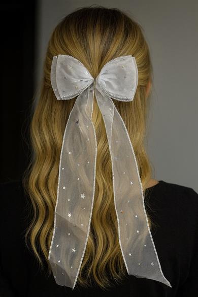 Beyaz Renk Kurdele Figürlü Otomat Toka