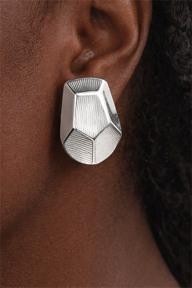 Gümüş Renk Çelik Küpe (Çift)