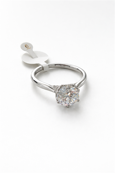 Gümüş Renk Tektaş Xuping Yüzük (6 Numara)