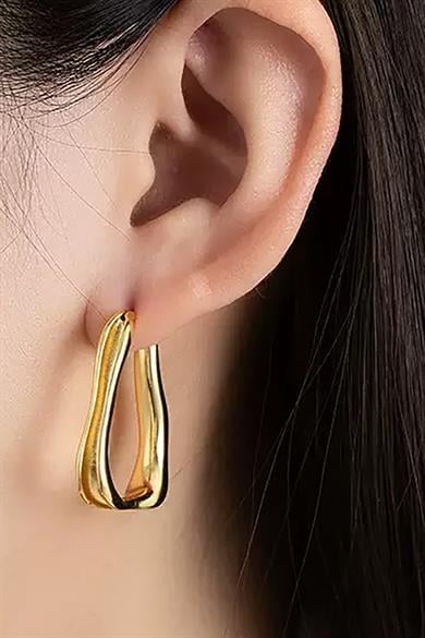 Altın Renk Çelik Küpe (Çift)