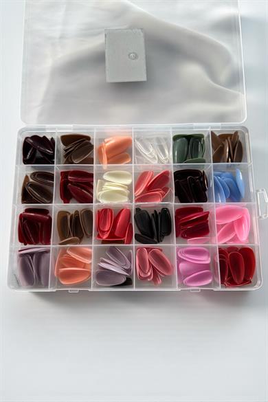 Karışık Renk 288 Adet Takma Tırnak Set