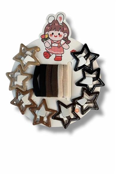 Karışık Renk Yan Ve Lastik Toka Set