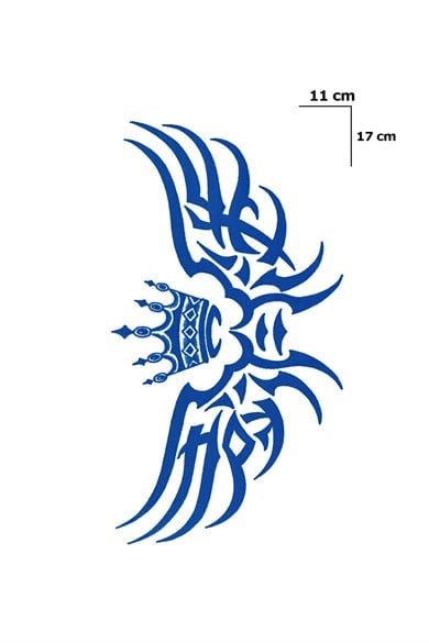 Taç Sonradan Kararan Yarı Kalıcı Geçici Dövme Tattoo