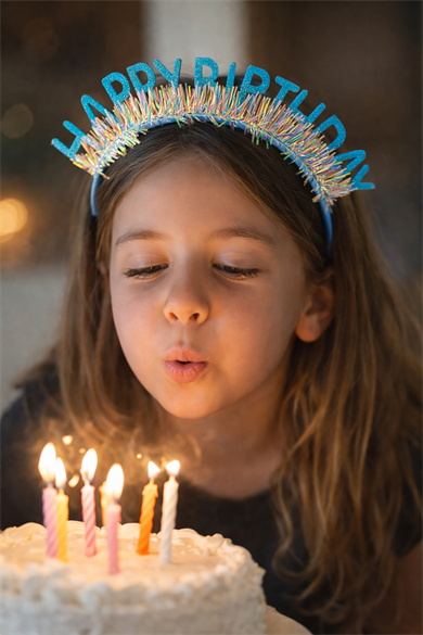 Mavi Renk Happy Birthday Yazılı Taç