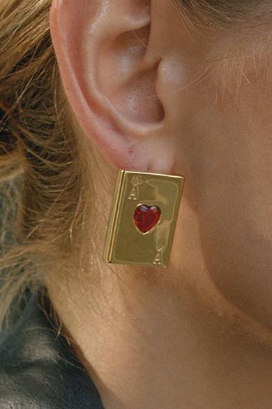 Altın Renk Kupa As Metal küpe (Çift)