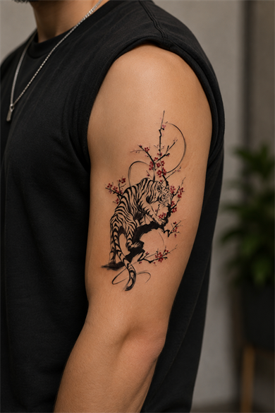 Kaplan Dövme Geçici Tattoo