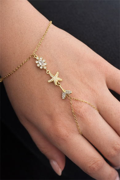 Altın Renk Karışık Figürlü Çelik Şahmeran