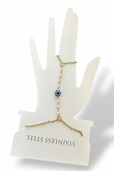 Altın Renk Nazar Boncuk Figürlü Çelik Şahmeran