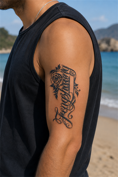Yazılı Sonradan Kararan Yarı Kalıcı Geçici Dövme Tattoo