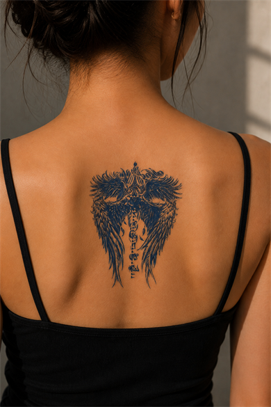 Kanat Sonradan Kararan Yarı Kalıcı Geçici Dövme Tattoo