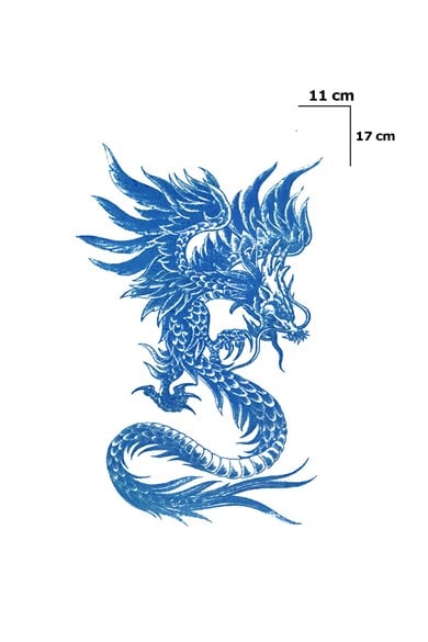 Ejderha Sonradan Kararan Yarı Kalıcı Geçici Dövme Tattoo