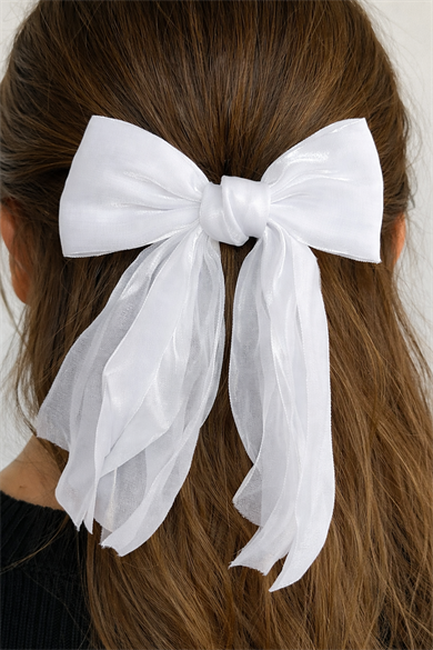 Beyaz Renk Kurdele Figürlü Otomat Toka