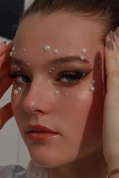 İncili Vücut, Saç Ve Yüz Taşı/ Yapışkanlı İncili Yüz Sticker