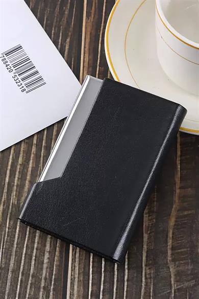 Siyah Renk Metal Cüzdan/Kartlık