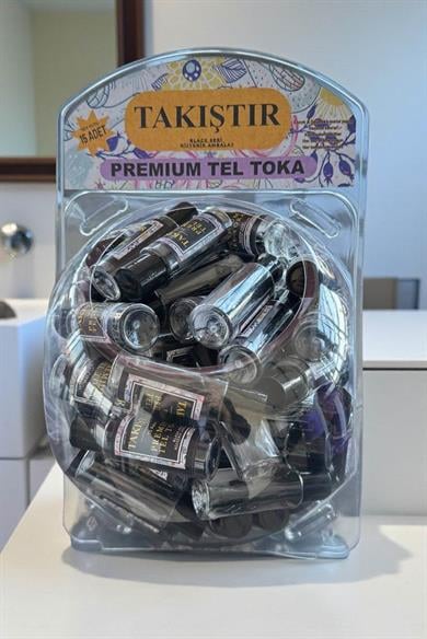 100lü Siyah Renk Kutulu Tel Toka Set