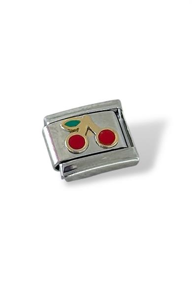 Gümüş Renk Kiraz Figürlü Çelik Nomination Charm (Tek)