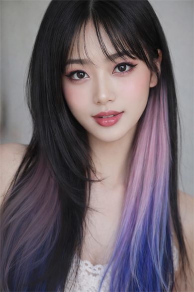 Yan Çıt Çıt Postiş / 2 Renk Ombre / 50 Cm