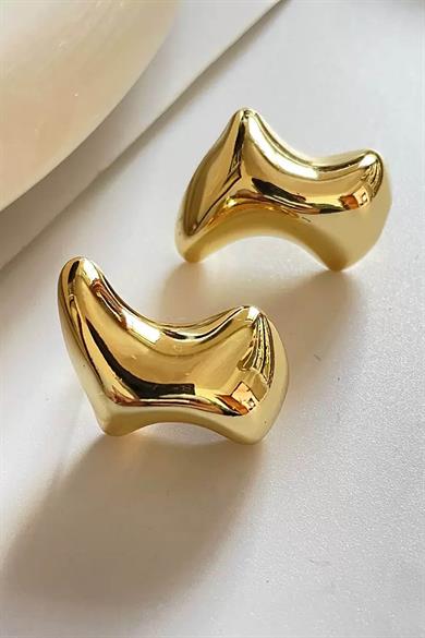 Altın Renk Çelik Küpe (Çift)