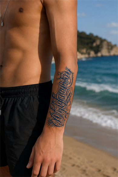 Yazılı Sonradan Kararan Yarı Kalıcı Geçici Dövme Tattoo