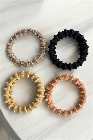 4lü Karışık Renk Lastik Toka