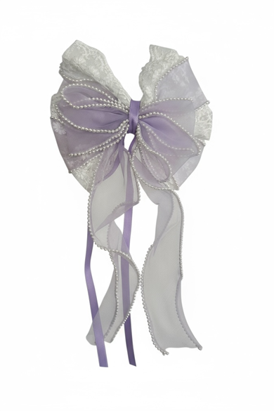 Mor Renk Kurdele Figürlü Otomat Toka