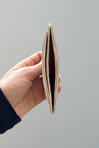 Bej Renk Deri Kadın Cüzdan/ Kartlık