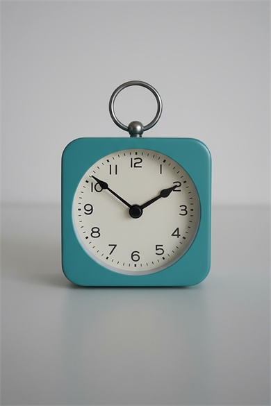 Yeşil Renk Dekoratif Işıklı Alarmlı Yuvarlak Masa Saati